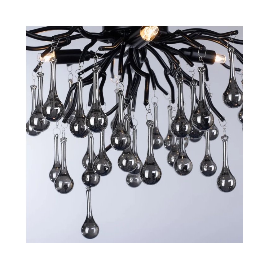 Paul Neuhaus 8090-18 - Lustre de teto de superfície ICICLE 4xG9/40W/230V 30x60 cm preto