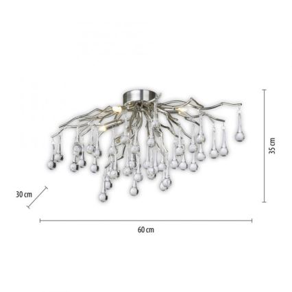 Paul Neuhaus 8090-55 - Candeeiro integrado ICICLE 4xG9/40W/230V