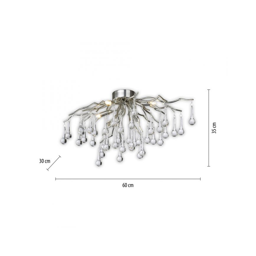 Paul Neuhaus 8090-55 - Candeeiro integrado ICICLE 4xG9/40W/230V