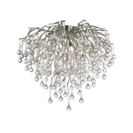 Paul Neuhaus 8091-55 - Candeeiro integrado ICICLE 9xG9/40W/230V diâmetro 50 cm cromado brilhante