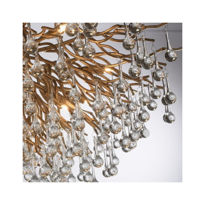 Paul Neuhaus 8092-11 - Candeeiro integrado ICICLE 14xG9/40W/230V diâmetro 100 cm latão
