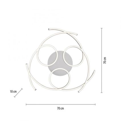 Paul Neuhaus 8165-55 - Luz de teto fosca LED DANILO 3xLED/12W/230V