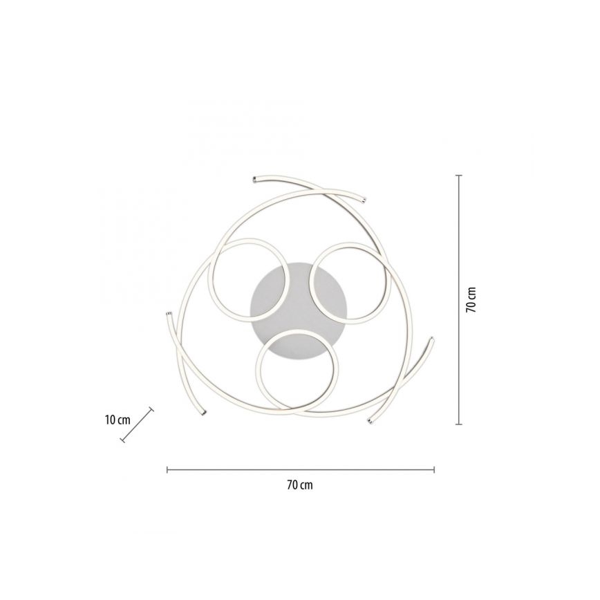 Paul Neuhaus 8165-55 - Luz de teto fosca LED DANILO 3xLED/12W/230V