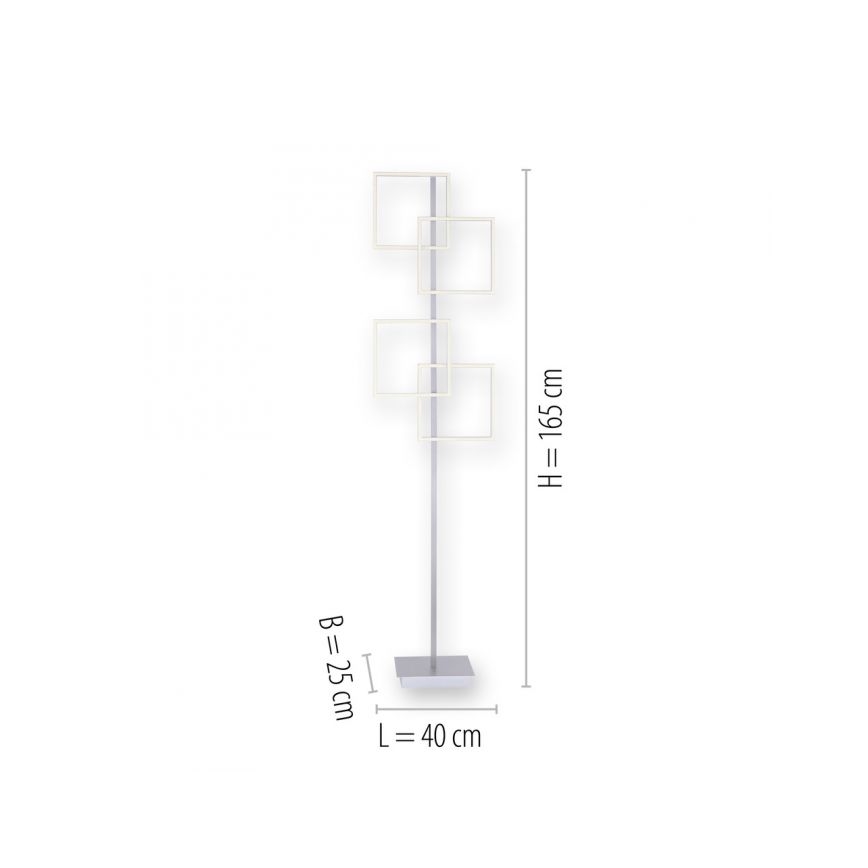 Paul Neuhaus 817-55 - Candeeiro de chão LED com regulação INIGO 4xLED/8W/230V + controlo remoto