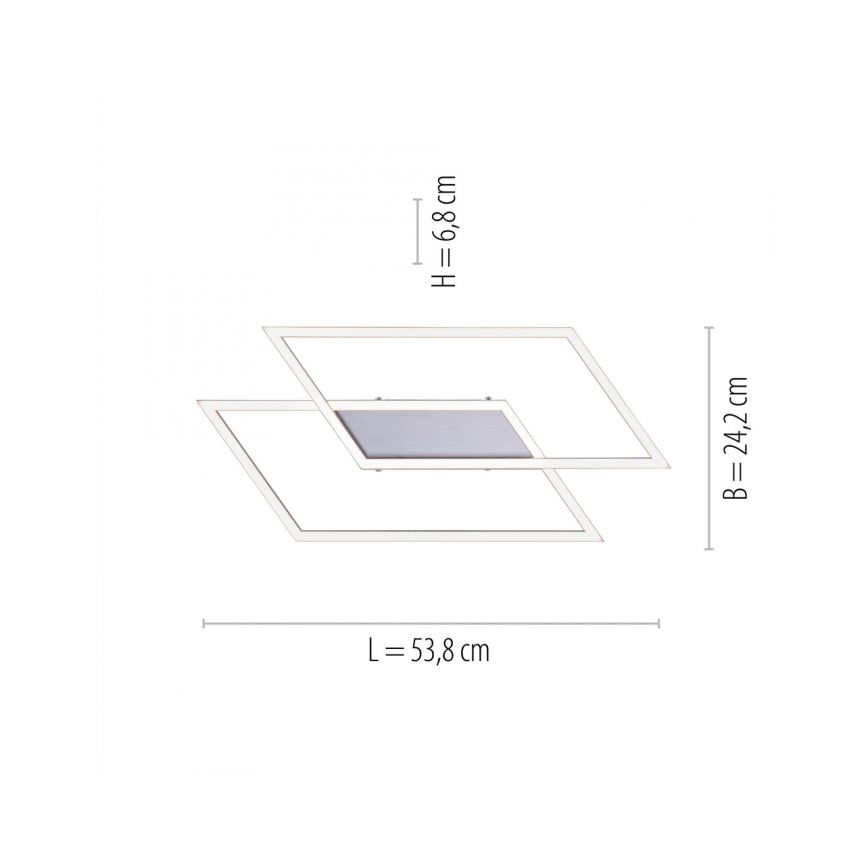 Paul Neuhaus 8192-55 - Lustre acoplado fosco LED INIGO 2xLED/12W/230V