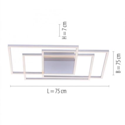 Paul Neuhaus 8256-55 - Candeeiro de teto fosco LED INIGO 3xLED/16W/230V