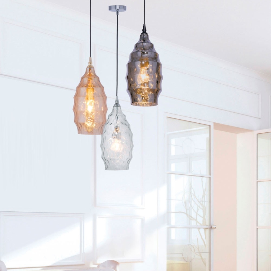 Paul Neuhaus 8267-00 - Candeeiro suspenso SCARLETT 1xE27/60W/230V diâmetro 19 cm transparente