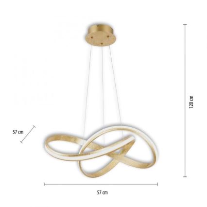 Paul Neuhaus 8291-12 - Candeeiro suspenso LED com regulação MELINDA LED/30W/230V