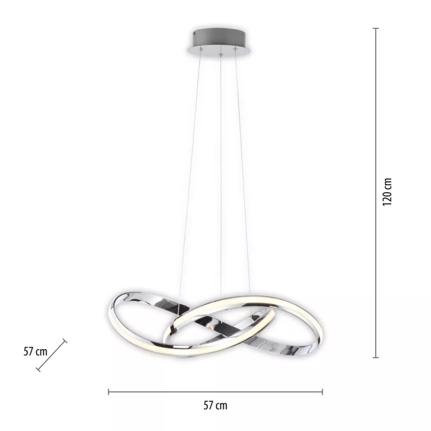 Paul Neuhaus 8291-17 - Candeeiro suspenso LED com regulação MELINDA LED/30W/230V