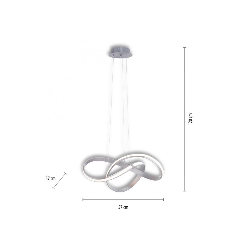 Paul Neuhaus 8291-55 - Candeeiro suspenso LED com regulação MELINDA LED/30W/230V