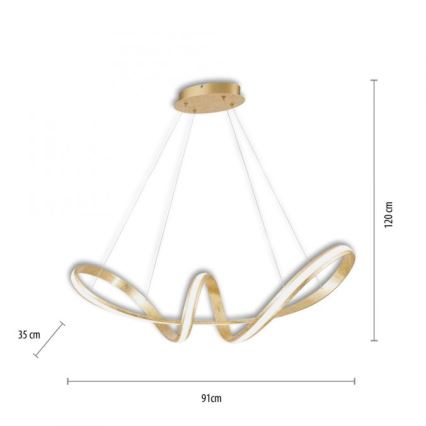 Paul Neuhaus 8292-12 - Candeeiro suspenso LED com regulação MELINDA LED/38W/230V