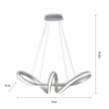 Paul Neuhaus 8292-55 - Candeeiro suspenso LED com regulação MELINDA 1xLED/38W/230V