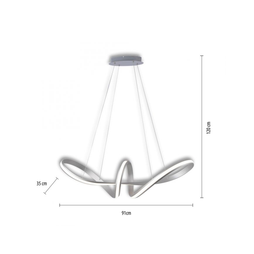 Paul Neuhaus 8292-55 - Candeeiro suspenso LED com regulação MELINDA 1xLED/38W/230V