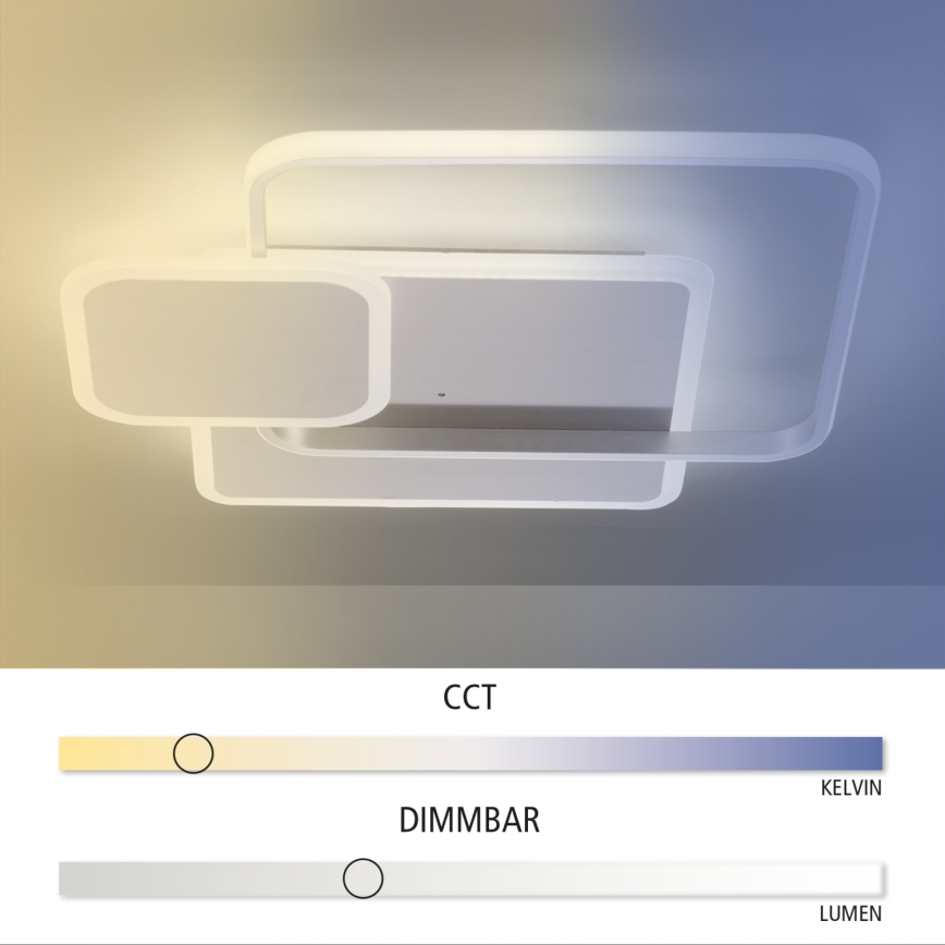 Paul Neuhaus 8319-55 - Luz de teto fosca LED EMILIO LED/53W/230V + controlo remoto