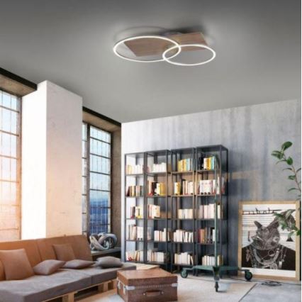 Paul Neuhaus 8329-79 - Candelabro LED integrado com regulação PALMA LED/26W/230V 2700-5000K pinho + comando