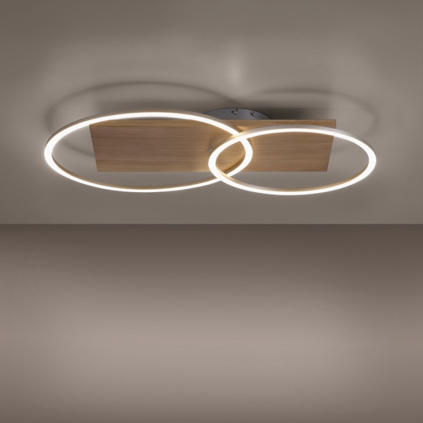 Paul Neuhaus 8329-79 - Candelabro LED integrado com regulação PALMA LED/26W/230V 2700-5000K pinho + comando