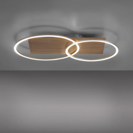 Paul Neuhaus 8329-79 - Candelabro LED integrado com regulação PALMA LED/26W/230V 2700-5000K pinho + comando