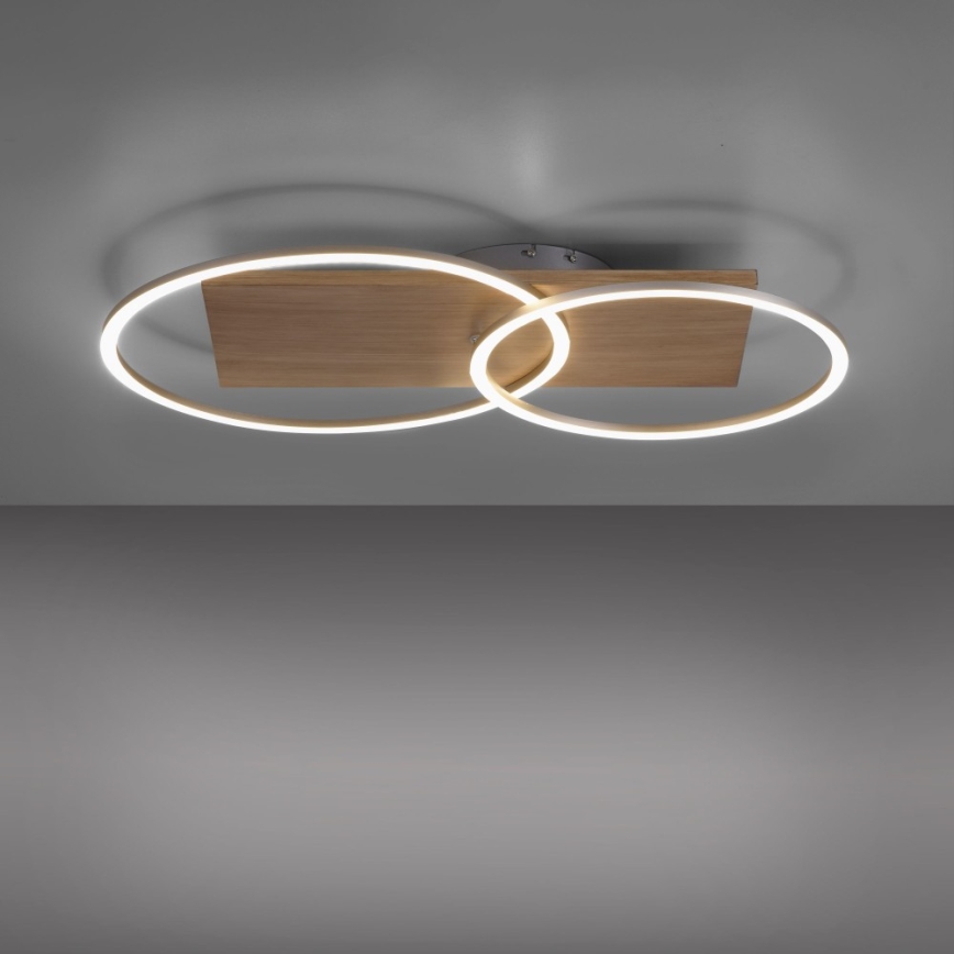 Paul Neuhaus 8329-79 - Candelabro LED integrado com regulação PALMA LED/26W/230V 2700-5000K pinho + comando