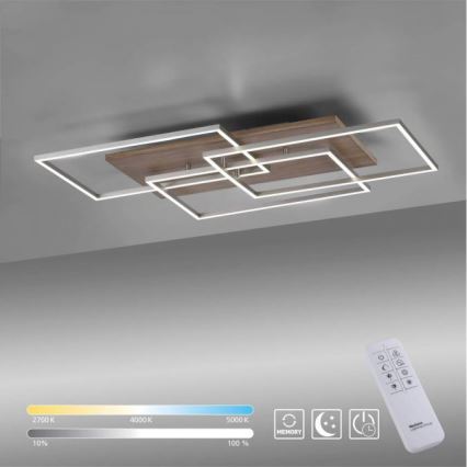 Paul Neuhaus 8330-79 - Candelabro LED integrado com regulação PALMA 3xLED/12W/230V pinho + comando