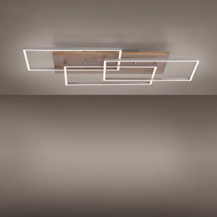 Paul Neuhaus 8330-79 - Candelabro LED integrado com regulação PALMA 3xLED/12W/230V pinho + comando