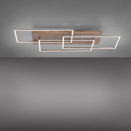 Paul Neuhaus 8330-79 - Candelabro LED integrado com regulação PALMA 3xLED/12W/230V pinho + comando