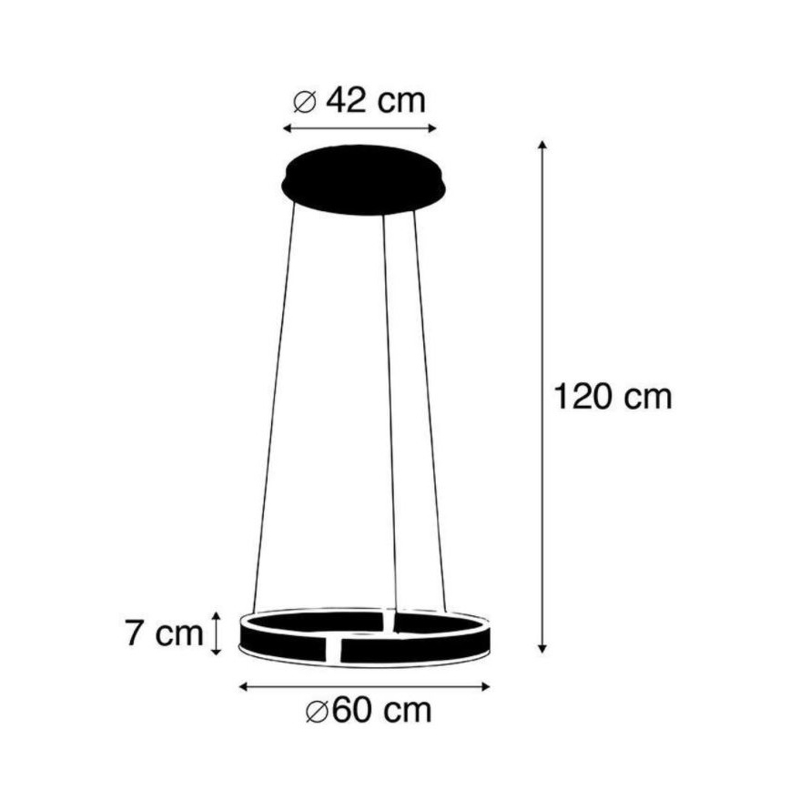 Paul Neuhaus 8361-55 - Candelabro suspenso LED com regulação e sensor ARINA LED/27W/230V