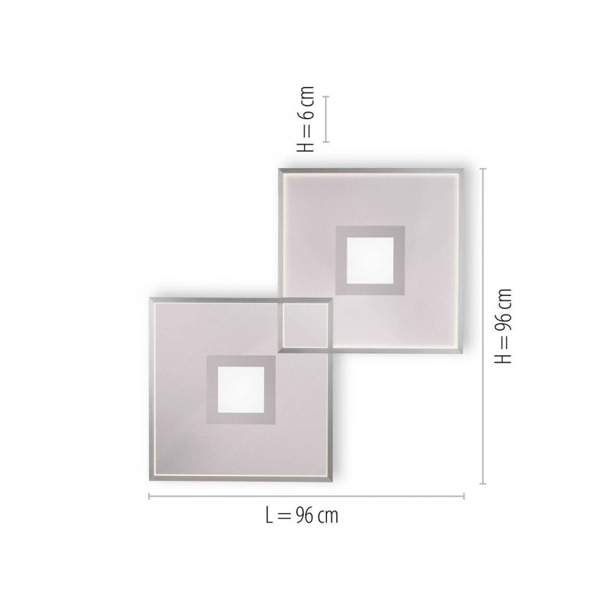 Paul Neuhaus 8378-55 - Iluminação de teto LED com regulação AMARA LED/45W/230V cromado brilhante + comando