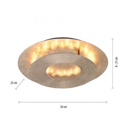 Paul Neuhaus 9011-12 - Iluminação de teto LED NEVIS LED/6W/230V dourada