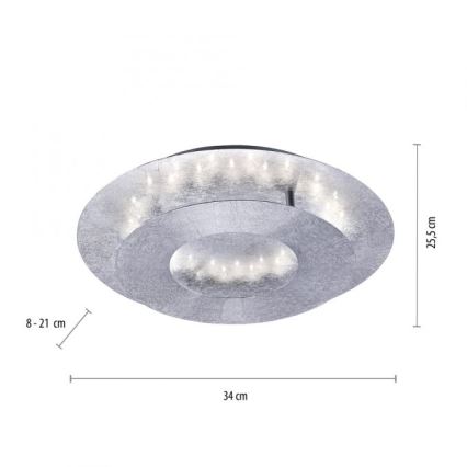 Paul Neuhaus 9011-21 - Iluminação de teto LED NEVIS LED/6W/230V prateada