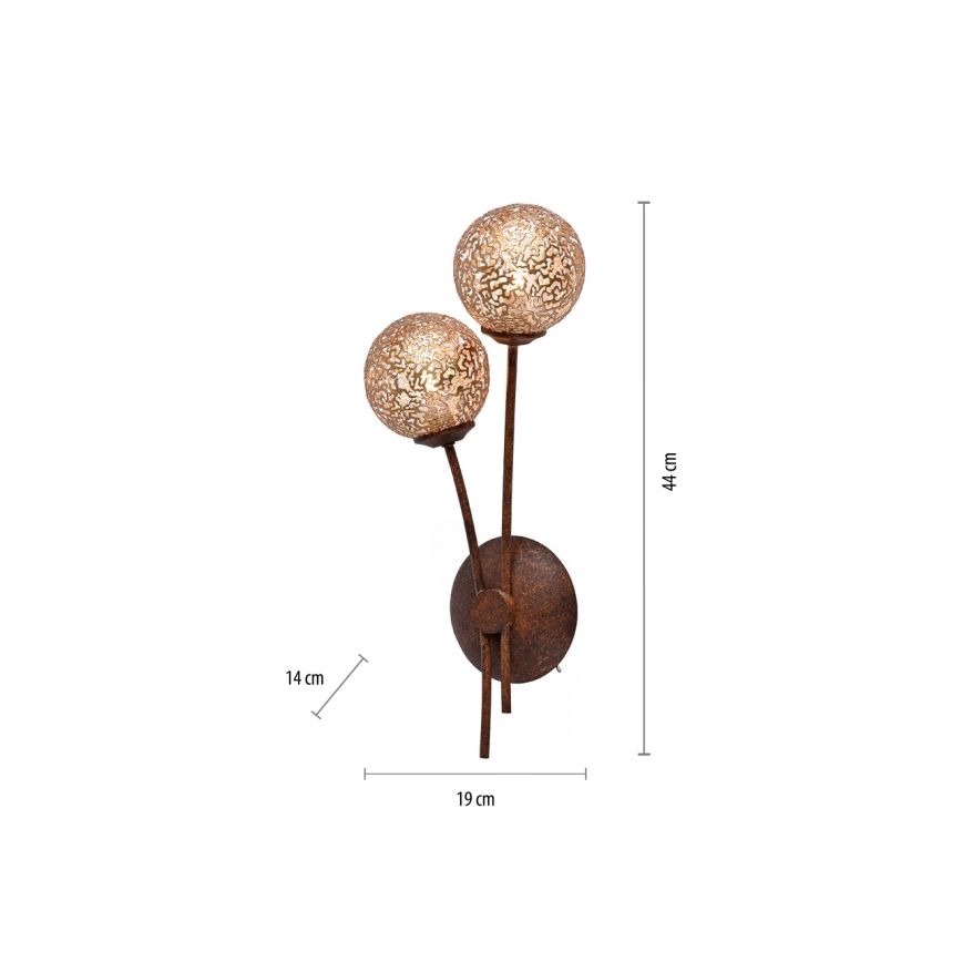Paul Neuhaus 9032-48 - Candeeiro de parede GRETA 2xG9/40W/230V