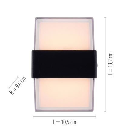 Paul Neuhaus 9480-13 - Iluminação de parede exterior LED CARA LED/8W/230V IP44