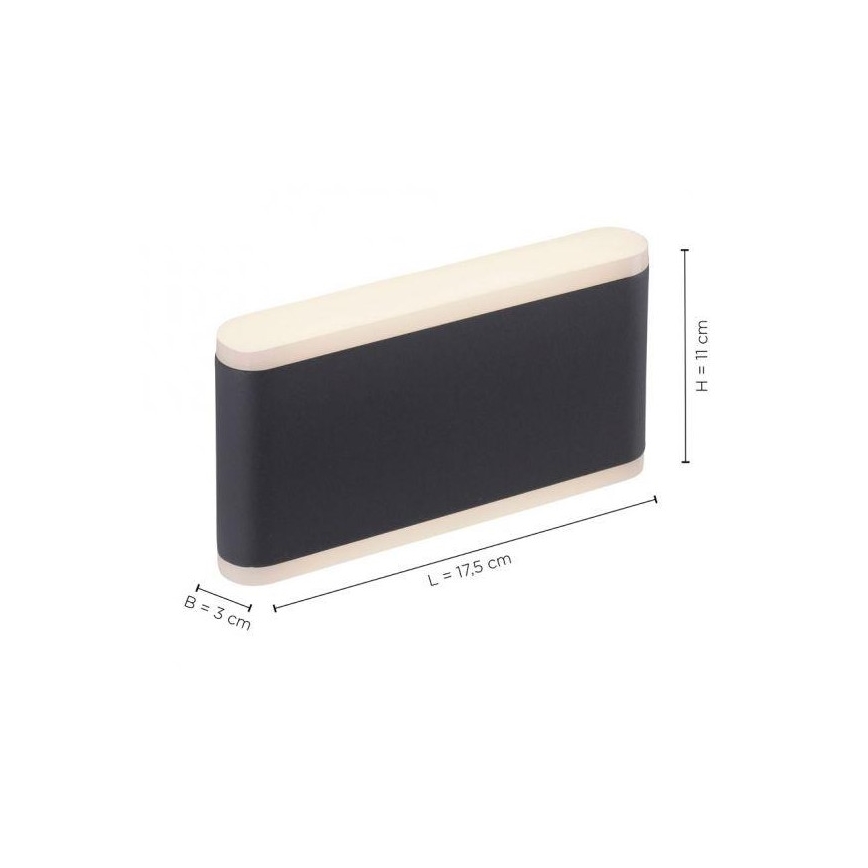 Paul Neuhaus 9483-13 - Iluminação de parede exterior LED ELSA 2xLED/5,4W/230V IP65
