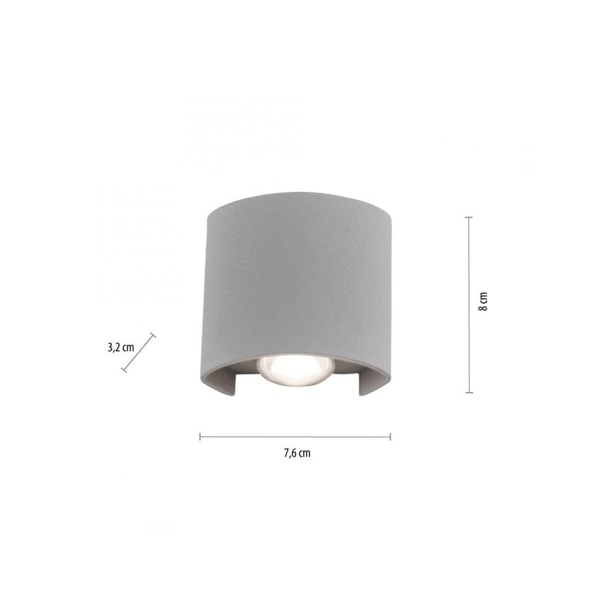 Paul Neuhaus 9486-21 - Iluminação de parede exterior LED CARLO 2xLED/1,7W/230V IP54