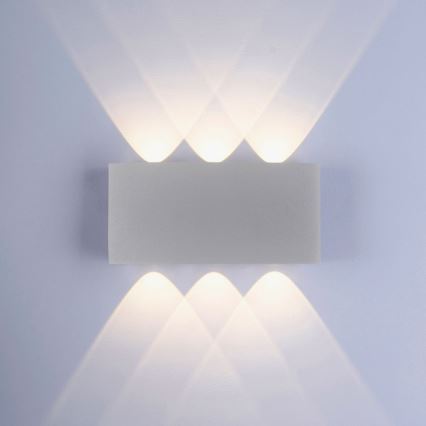 Paul Neuhaus 9488-21 - Iluminação de parede exterior LED CARLO 6xLED/0,8W/230V IP54
