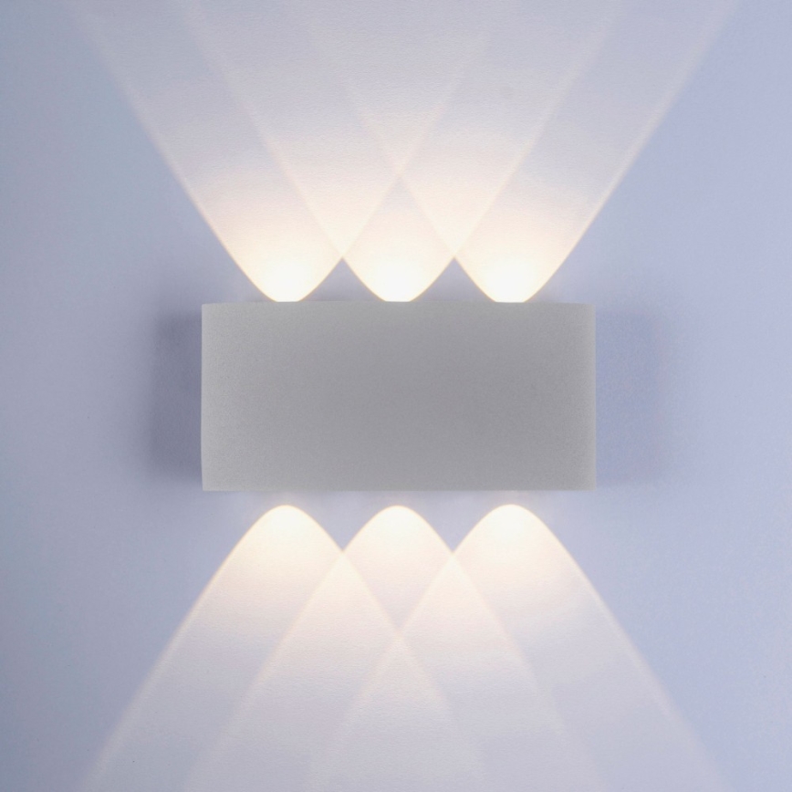 Paul Neuhaus 9488-21 - Iluminação de parede exterior LED CARLO 6xLED/0,8W/230V IP54