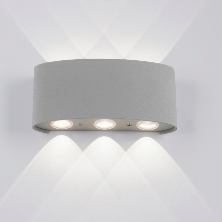Paul Neuhaus 9488-21 - Iluminação de parede exterior LED CARLO 6xLED/0,8W/230V IP54