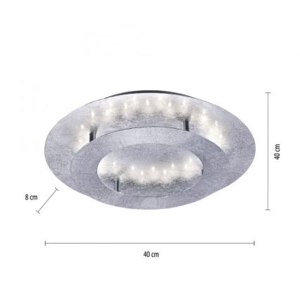Paul Neuhaus 9620-21 - Iluminação de teto LED NEVIS LED/18W/230V prateada