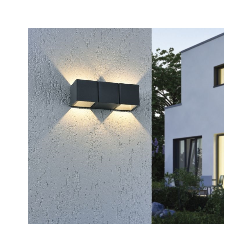 Paul Neuhaus 9658-13 - Iluminação de parede exterior LED MARCEL 2xLED/4W/230V IP54