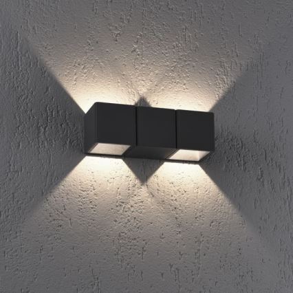 Paul Neuhaus 9658-13 - Iluminação de parede exterior LED MARCEL 2xLED/4W/230V IP54