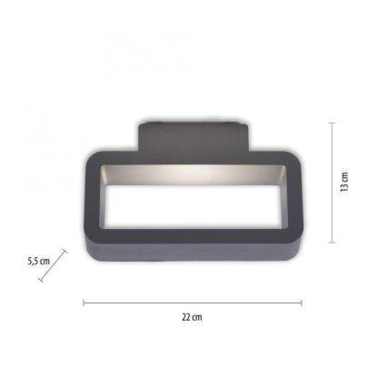 Paul Neuhaus 9668-13 - Iluminação de parede exterior LED HENDRIK LED/5,2W/230V IP54