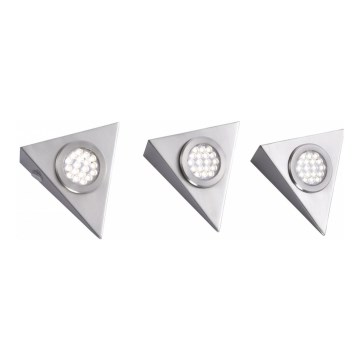 Paul Neuhaus L1116-55-3 - CONJUNTO 3x Iluminação de mobília LED CARLOS LED/2,5W/230V