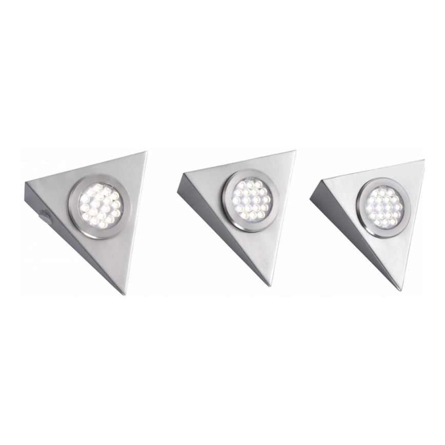 Paul Neuhaus L1116-55-3 - CONJUNTO 3x Iluminação de mobília LED CARLOS LED/2,5W/230V