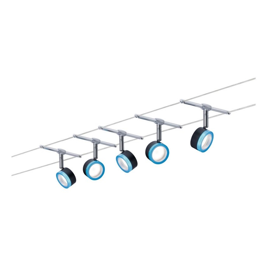 Paulmann 3982 - CONJUNTO 5xLED/4W Foco para um sistema de cordas TIP 230V