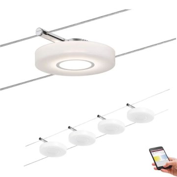 Paulmann 50109 - CONJUNTO 4xLED/4,4W Foco com regulação para um sistema de cordas SMART DISC 230V