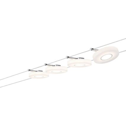 Paulmann 50109 - CONJUNTO 4xLED/4,4W Foco com regulação para um sistema de cordas SMART DISC 230V