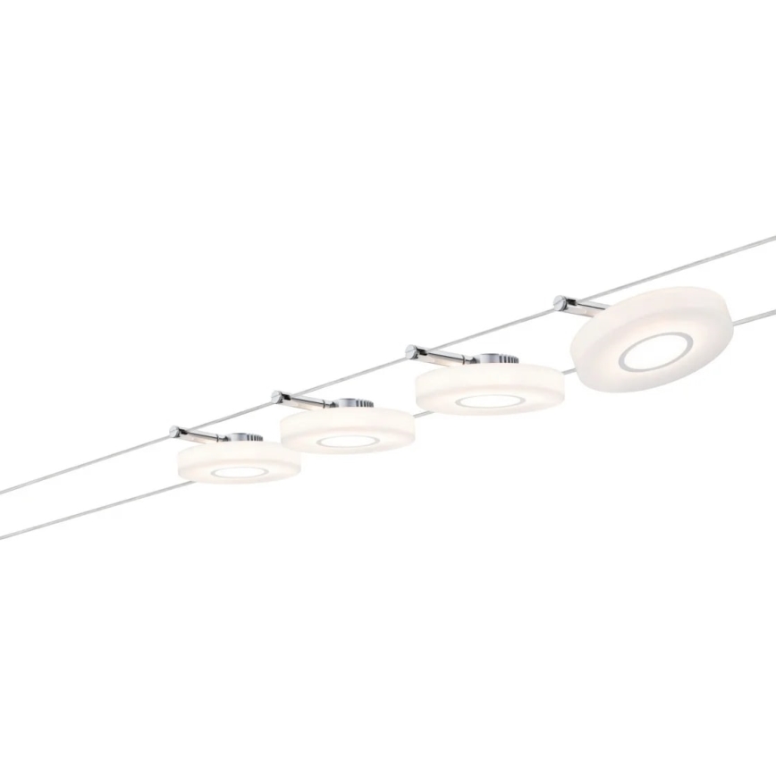 Paulmann 50109 - CONJUNTO 4xLED/4,4W Foco com regulação para um sistema de cordas SMART DISC 230V