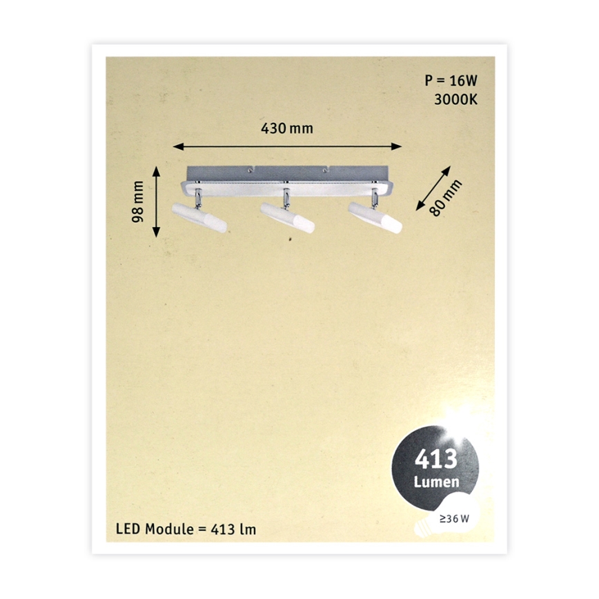 Paulmann 66636 - 3xLED/4,5W Foco LAUNCHER 230V