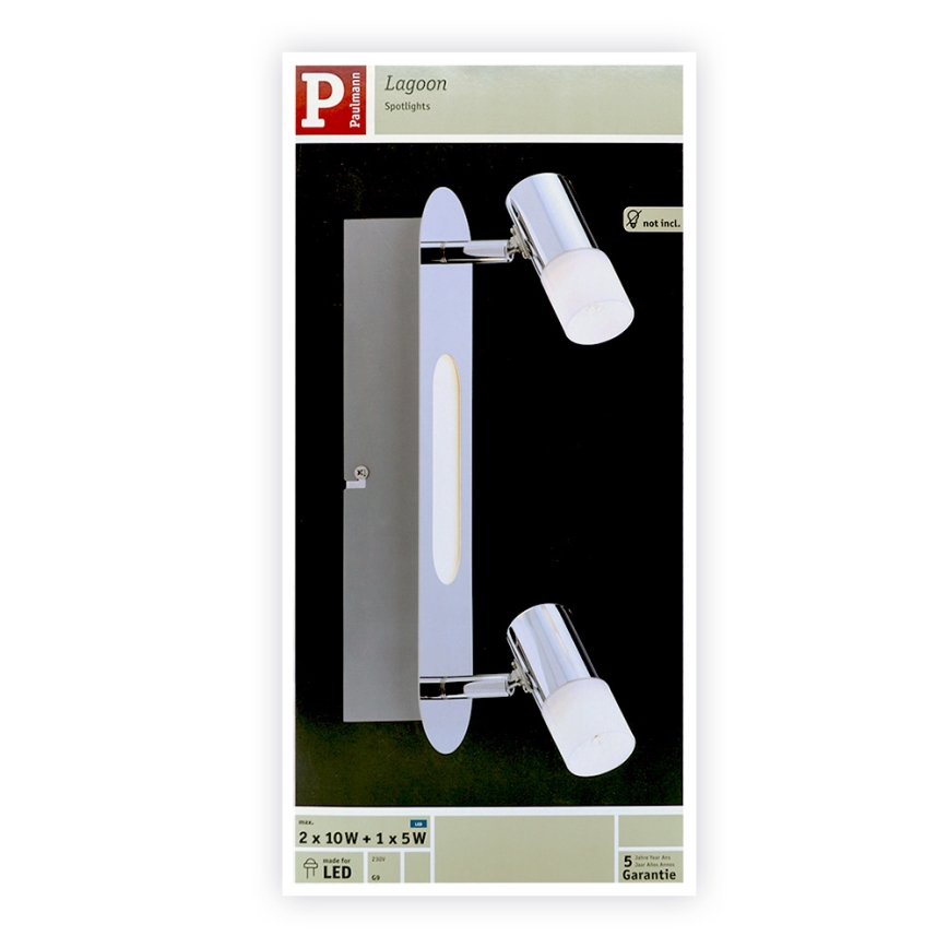 Paulmann 66647 - Foco LED 2xG9/10W/230V + LED/5W
