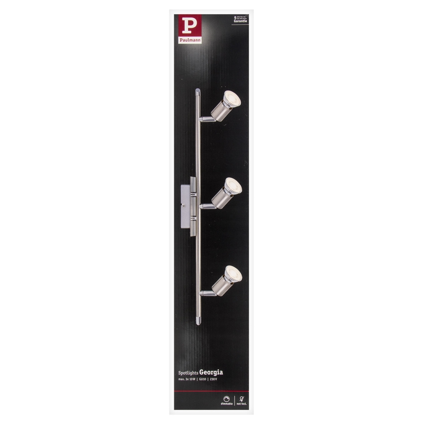 Paulmann 66708 - 3xGU10/10W Foco GEORGIA 230V