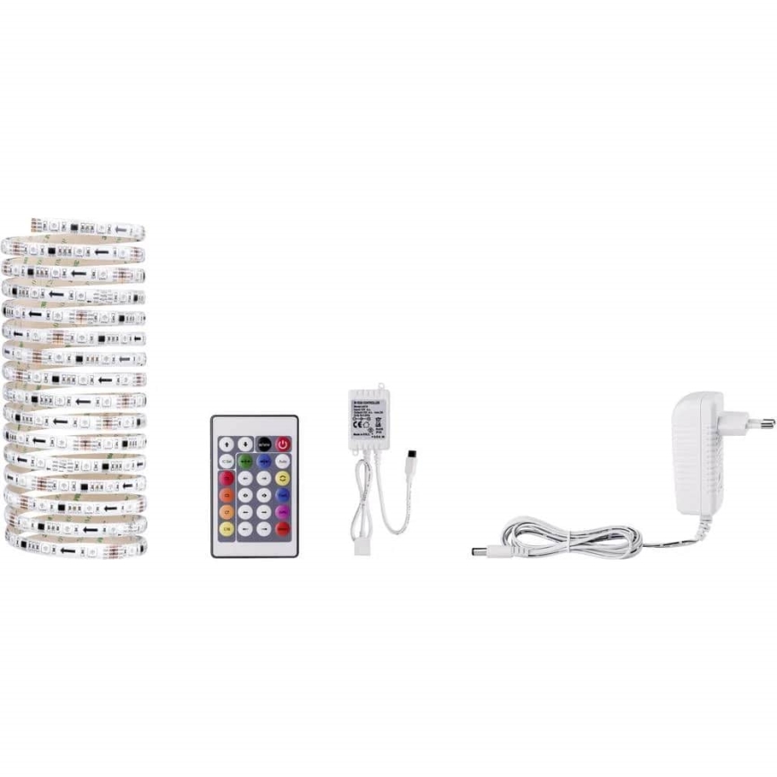 Paulmann 70480 - LED RGBW/16,5W Tira com regulação DIGITAL 5 m 230V + comando